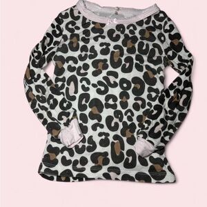 Girls' Bamboo Leopard Print Long Sleeve Pajama Set
